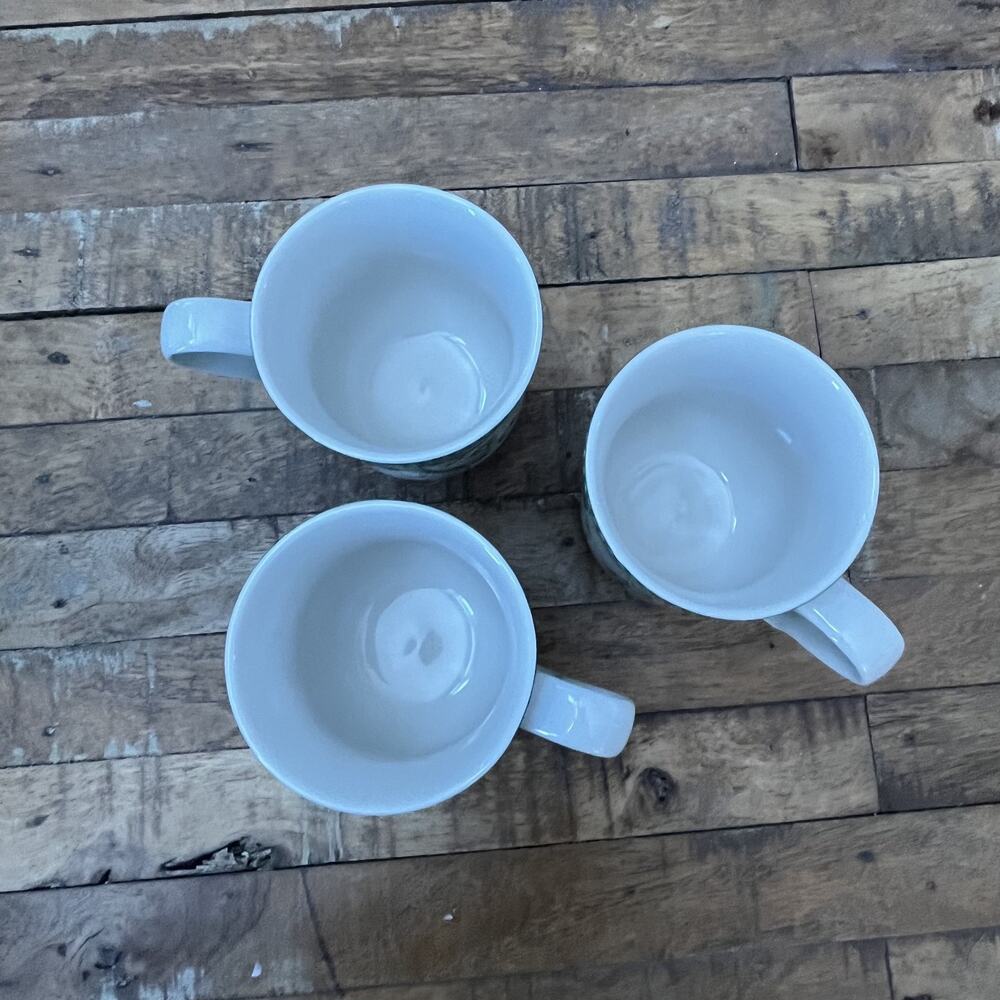 222 Fifth Adelaide Moss Green Mugs 4 1/4" Set of 3 - Picture 4 of 10